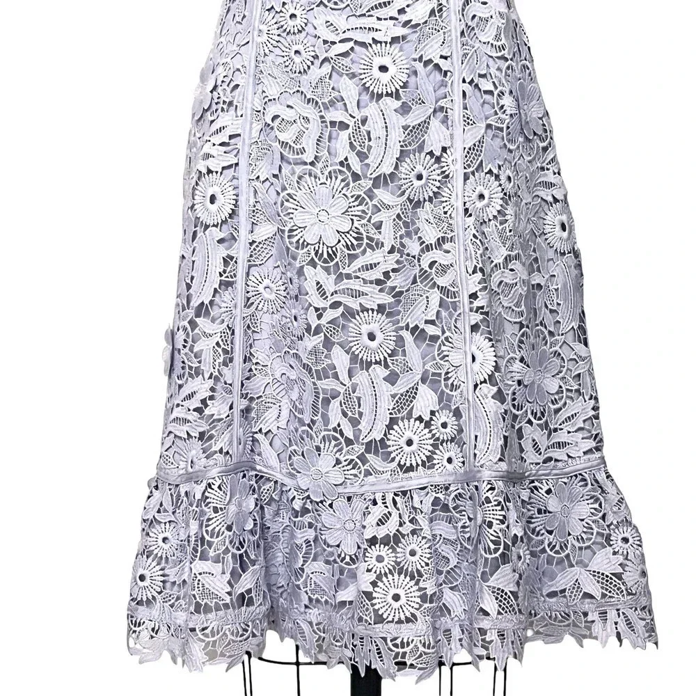FRENCH CONNECTION Binadari Cabello Lilac  Lace Dress Size 2